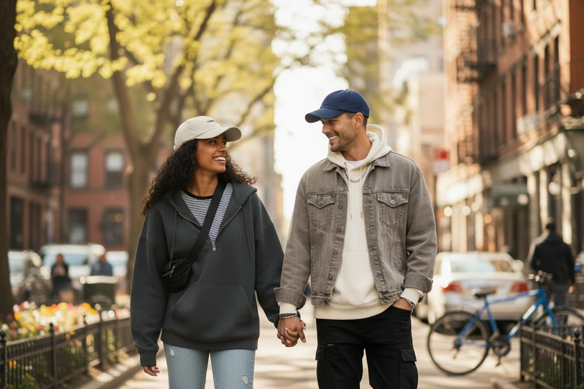 Couple casquettes