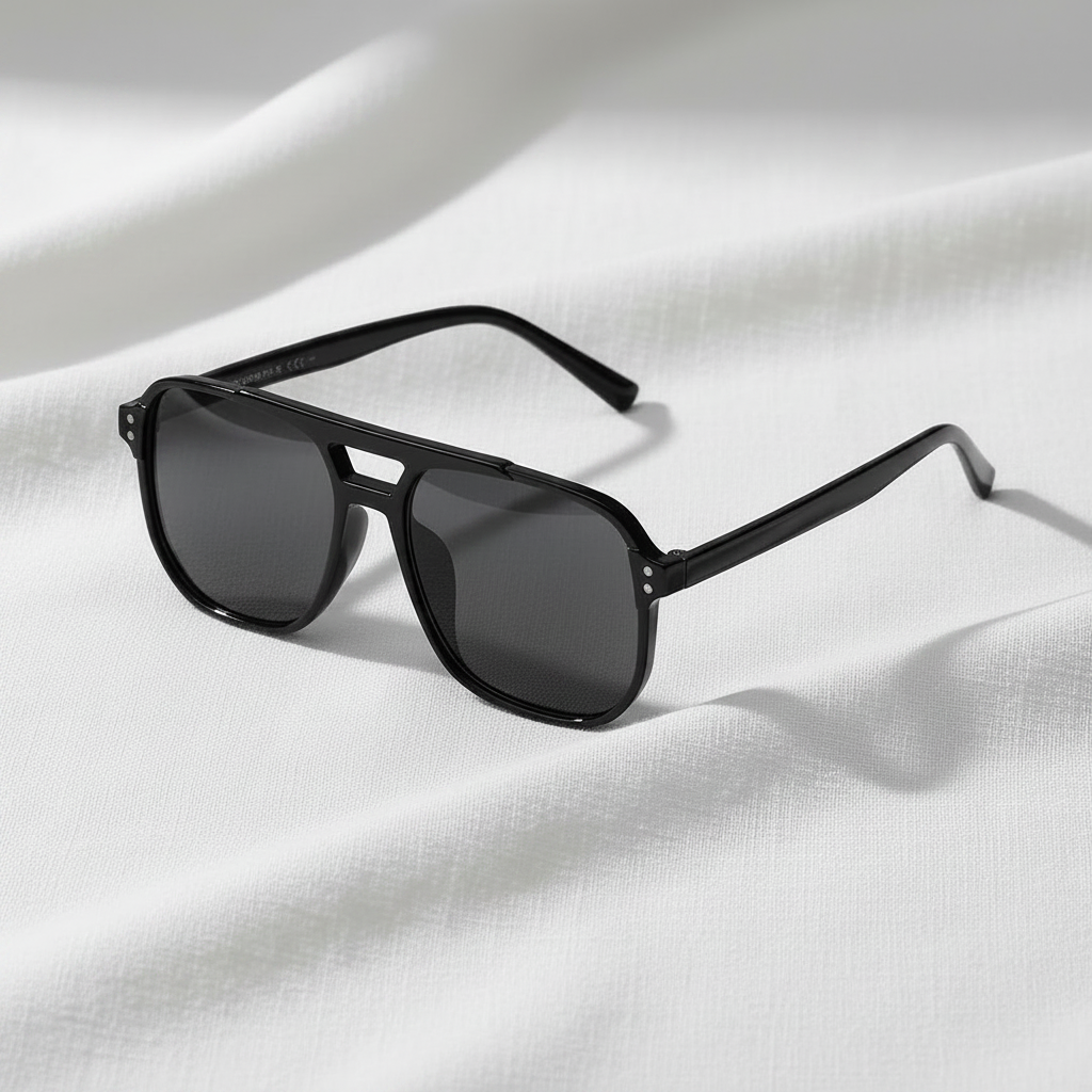Lunettes Vintage Oversize – Verres Noirs